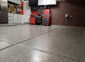 Epoxy and polyaspartic garage floor coating in Rochester NY