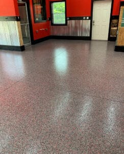 Epoxy concrete floor coating in Rochester NY
