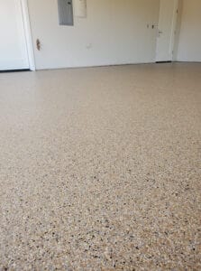 Epoxy and polyaspartic garage floor coating in Rochester NY